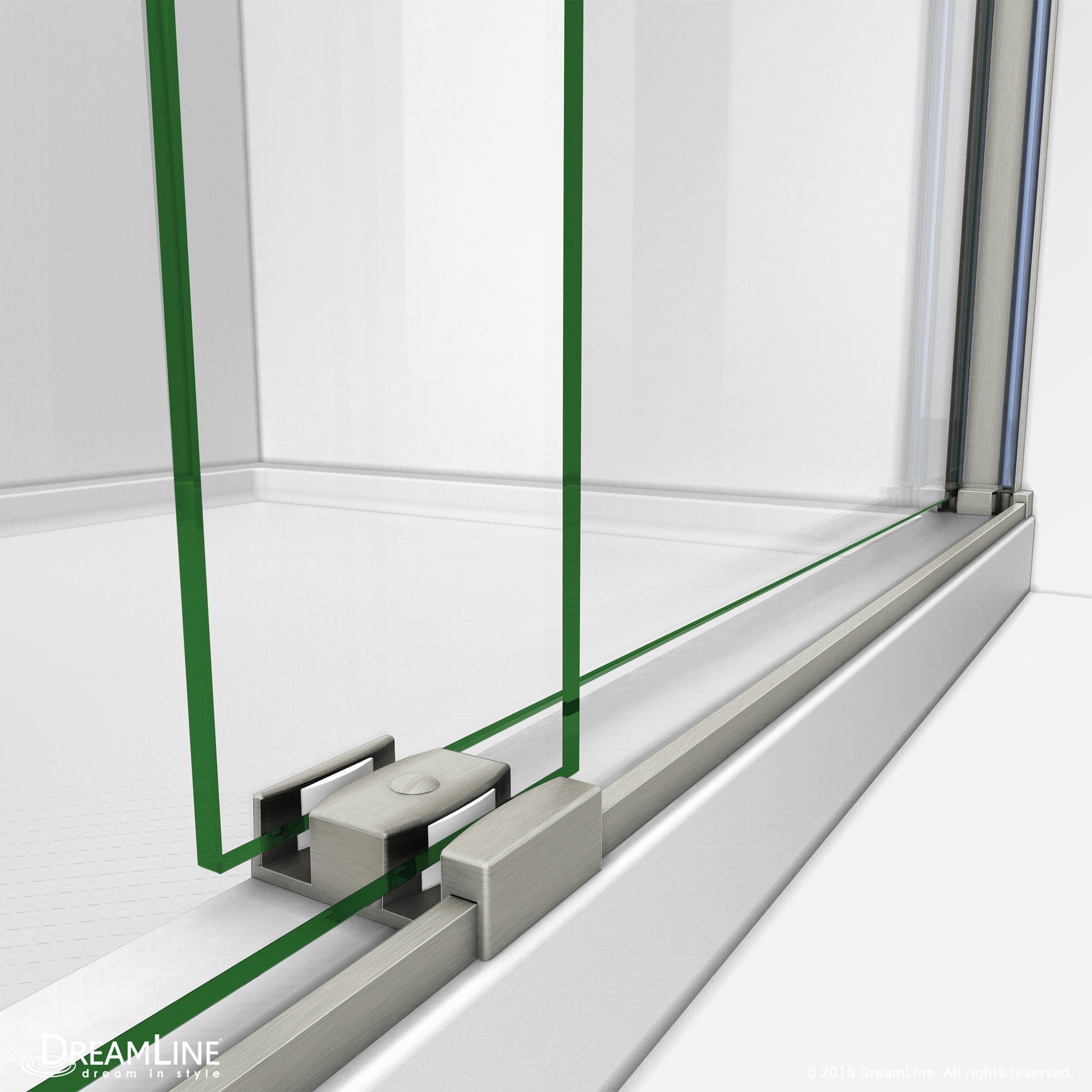 DreamLine SHDR-6360602-04 Semi-Frameless Sliding Tub Door In Brushed Nickel