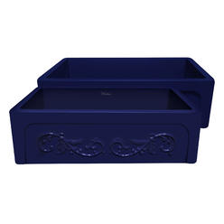Whitehaus Collection Whitehaus WHSIV3333-BLUE Glencove St. Ives 33" Front Apron Fireclay Sink