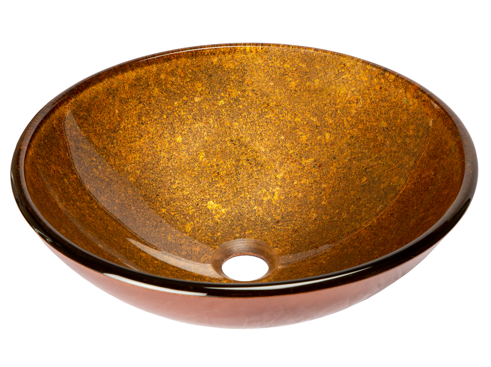 Eden Bath EB_GS75 Speckled Bronze Round Glass Vessel Sink