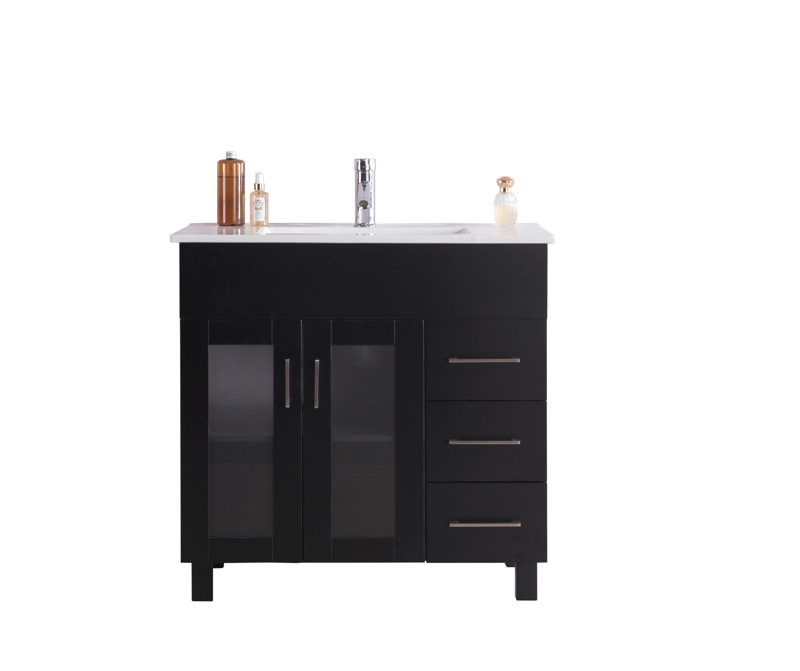 Laviva 31321529-36E-CB 36" Espresso Bathroom Vanity w/ Ceramic Basin Countertop