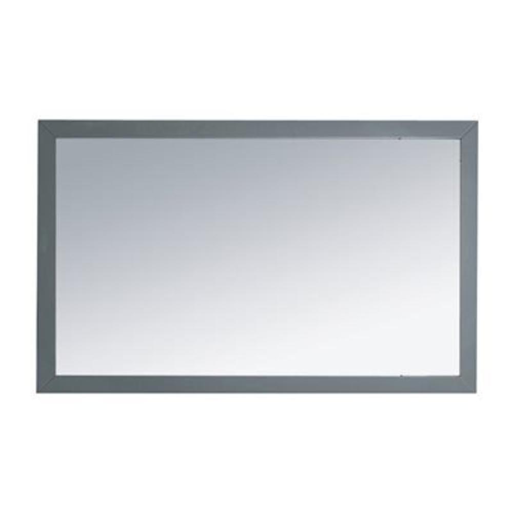 Laviva 313FF-4830G Framed 48 Inch Solid Oak Wood Vanity Mirror In Grey