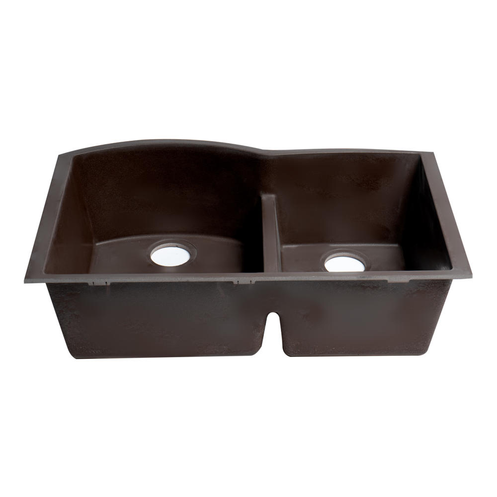 ALFI brand AB3320UM-C Chocolate 33" Undermount Granite Composite Kitchen Sink