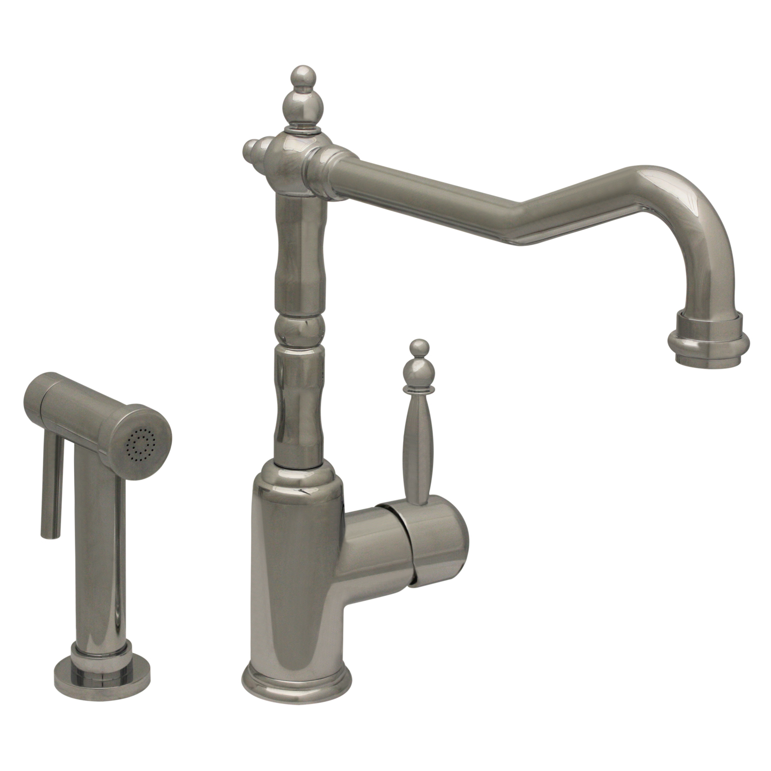 Whitehaus Collection Whitehaus WH2070800-C Kitchen Faucet With Traditional In Polished Chrome