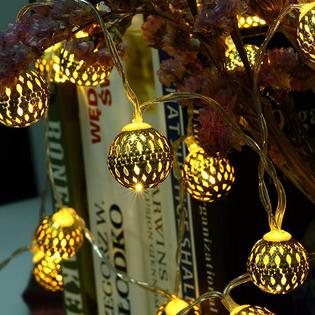 s01dsllv017 qedertek solar power moroccan ball string lights 11ft 10