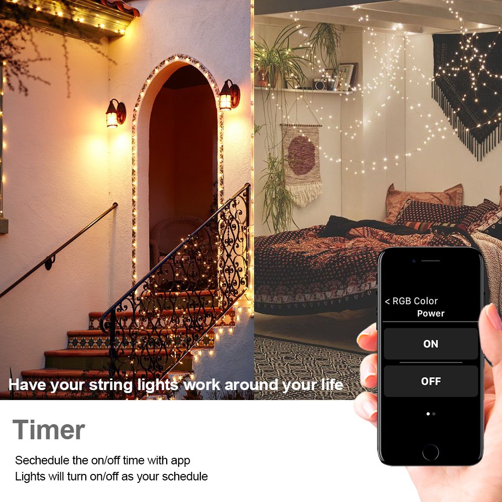Brizled Bluetooth Led Outdoor Lights 33ft 100 Mini String Brizled Bluetooth Led Outdoor Lights 33ft 100 Mini String With Ios And
