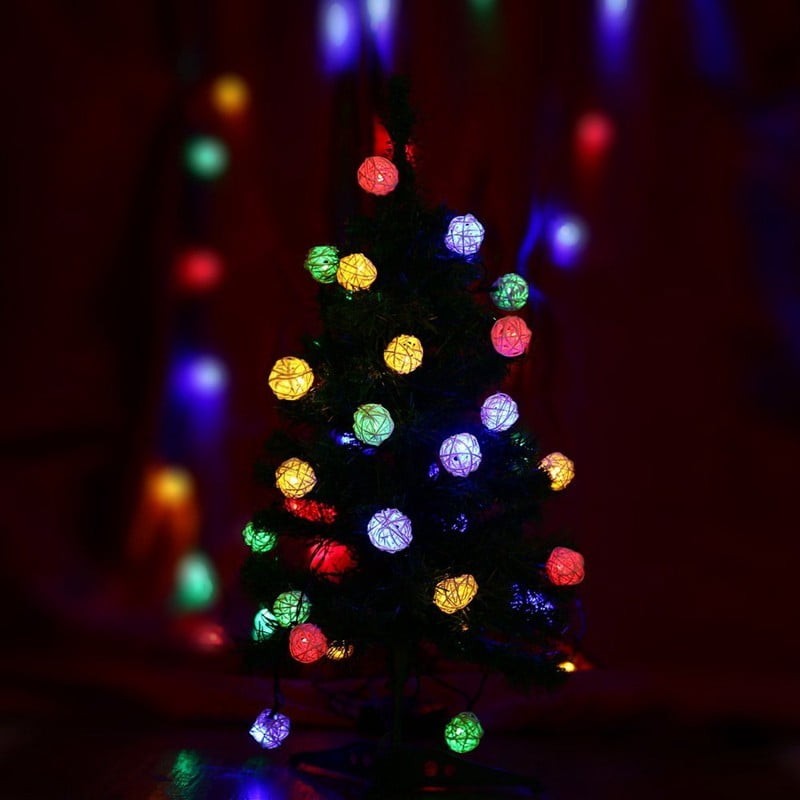 luckled luckled christmad led lights 20 led rattan ball outdoor