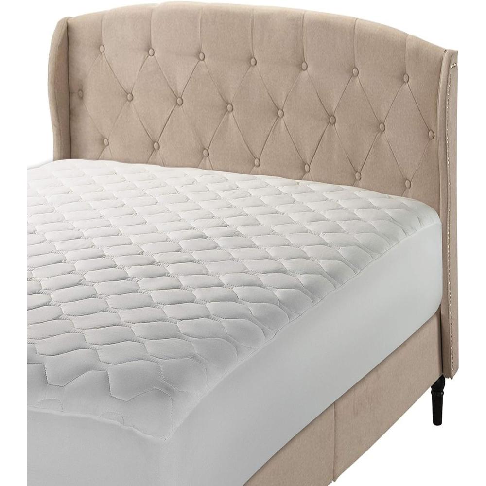 Mastertex The Grand Mattress Pad Cover Fitted  Deep Pockets Bed Mattress Protection Hypoallergenic & Breathable