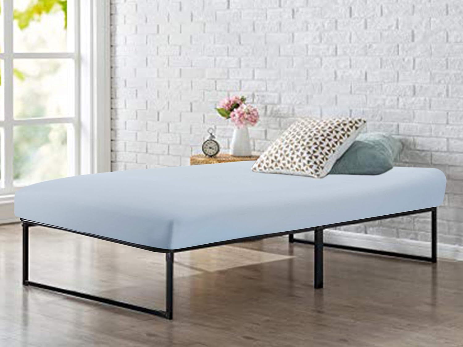 Superity Linen Cot Fitted Sheet 100% Cotton, Hypoallergenic and