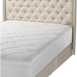 Mastertex Micropuff California King Mattress Pad Cover Fitted Quilted (Cal King Size - 72x84 - Stretches up to 18 Inches)