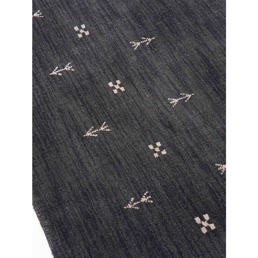 Rugsotic Carpets Hand Knotted Loom Wool Square Area Rug Contemporary Charcoal L00514