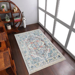 Rugsotic Carpets Machine Woven Crossweave Polyester Area Rug Oriental Multicolor M00071
