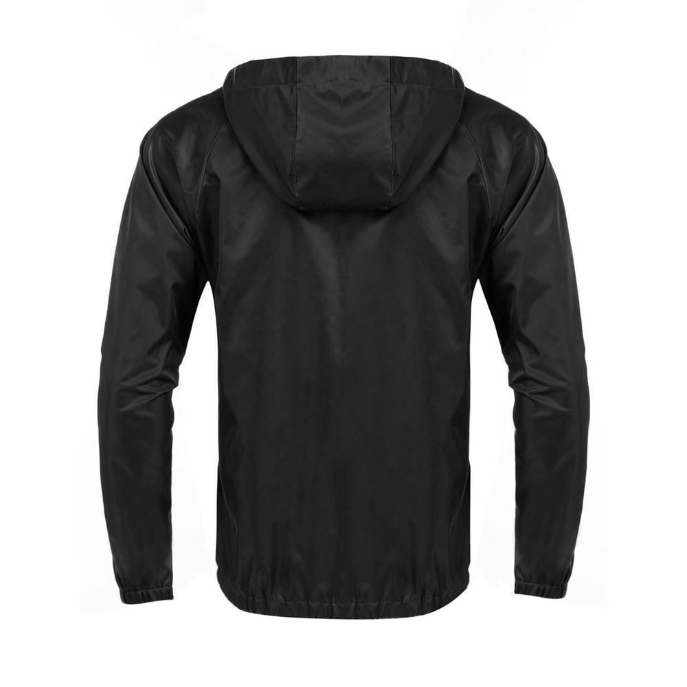 Bestselling Mens Casual Outdoor Waterproof Solid Hooded Raincoat Jacket