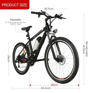 The Best Updated Electric Mountain Bike 500w 26 Electric Bicycle With Removable 36v 12ah Lithium Ion Battery 21 Speed