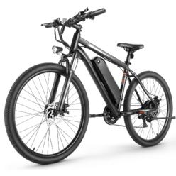 TotGuard 27.5'' E-Bikes for Adult,500W 19.8MPH Electric Mountain Bike w/Lockable Suspension Fork,Removable Battery,Shimano 21-Speed Gears