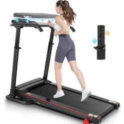 funmily 3 in 1 Foldable Treadmill with Removable Desk&Adjustable Height,Powerful Home/offie/Gym Incline Treadmill 300lb Weight Capacity