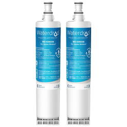 Waterdrop Refrigerator Water Filter Replacement for Whirlpool 4396508, 4396510, PUR W10186668, Kenmore 46-9010, 2 Pack