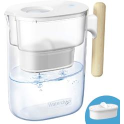 Waterdrop Chubby Alkaline Water Filter Pitcher with 1 Filter- 10 Cup Up to PH 9.5, BPA Free Mineralized 100 Gallons