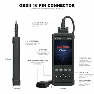 LAUNCH Launch OBD2 Scanner 7001S Diagnostic Scan Tool ABS SRS Creader ...