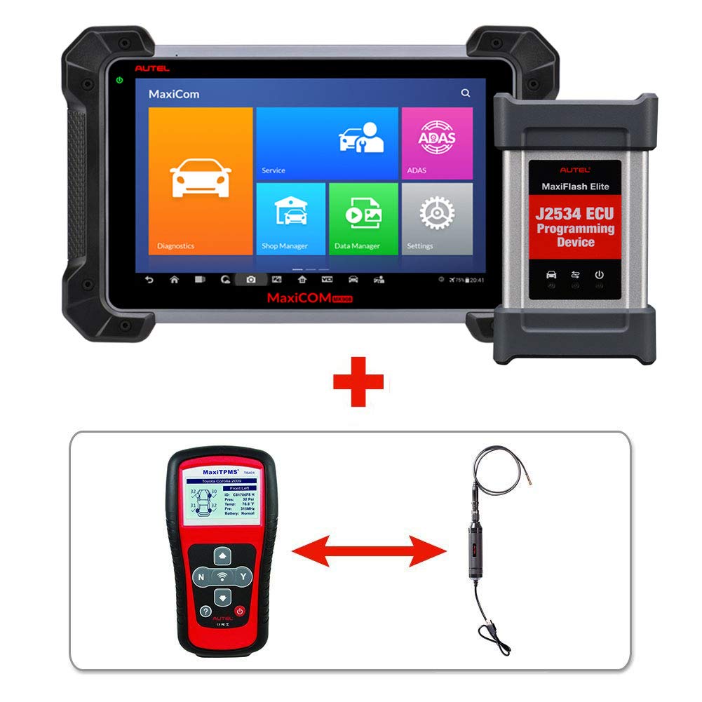 Autel MK908P Car Diagnostic Scanner OBD2 Scan Tool with TPMS Reset Tool  TS401 and J2534 MaxiVideo MV105