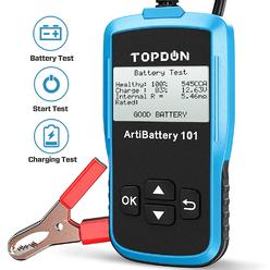 Topdon Car Battery Tester 12v Auto Battery Load Tester on Cranking Charging System Scan Tool, Topdon AB101 100-2000 CCA Battery Tester