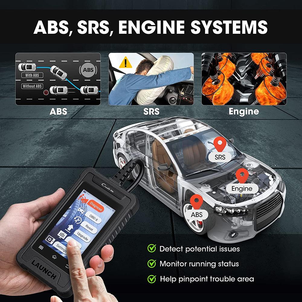 LAUNCH OBD2 Scanner CRE305 Automotive Tools Diagnostic Scan Tool ABS/SRS/Engine Code Reader