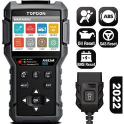 Topdon OBD2 Scanner TOPDON AL600 Car Diagnostic Scan Tool, ABS SRS Code Reader with Active Test, 3 Hot Reset Service