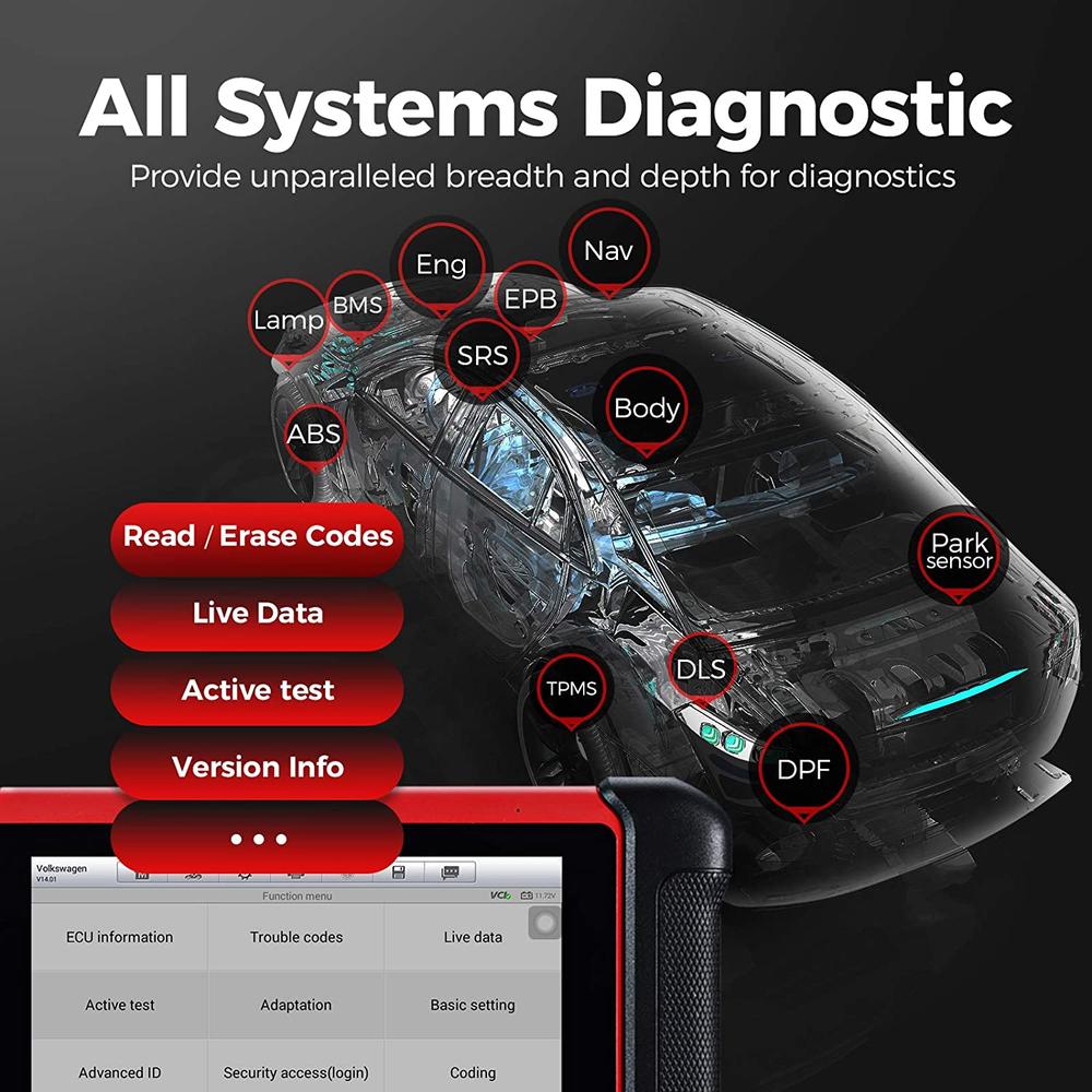 Autel MaxiCOM MK906BT Car Diagnostic Scan Tool ECU Coding, 36 Services, Active Test,Same as MaxiSys MS906BT/MS908/MK908
