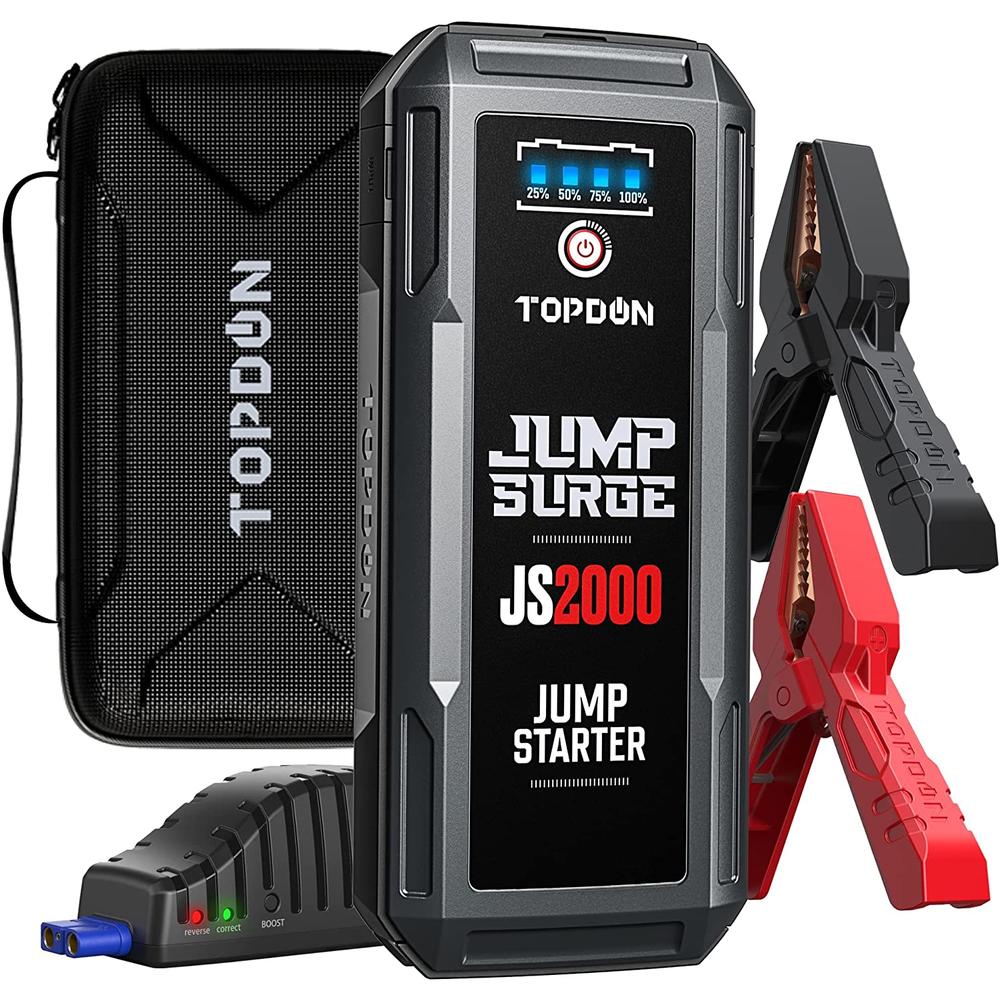 Topdon Car Jump Starter TOPDON JS2000 16000mAh 2000A Peak Portable Car Battery Booster for Up to 8L Gas/6L Diesel Engines