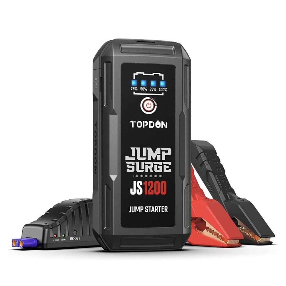 Topdon JS1200 Car Jump Starter 10000mAh 1200A 12V Car Battery Booster Jumper Box Powerbank