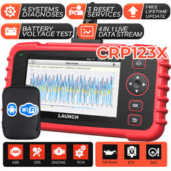 LAUNCH CRP123X V2.0 Car Diagnostic Scanner ABS Bleeding/SAS/Throttle/Oil/D.P.F/EPB Reset, BAT Match, ABS SRS Transmission Engine