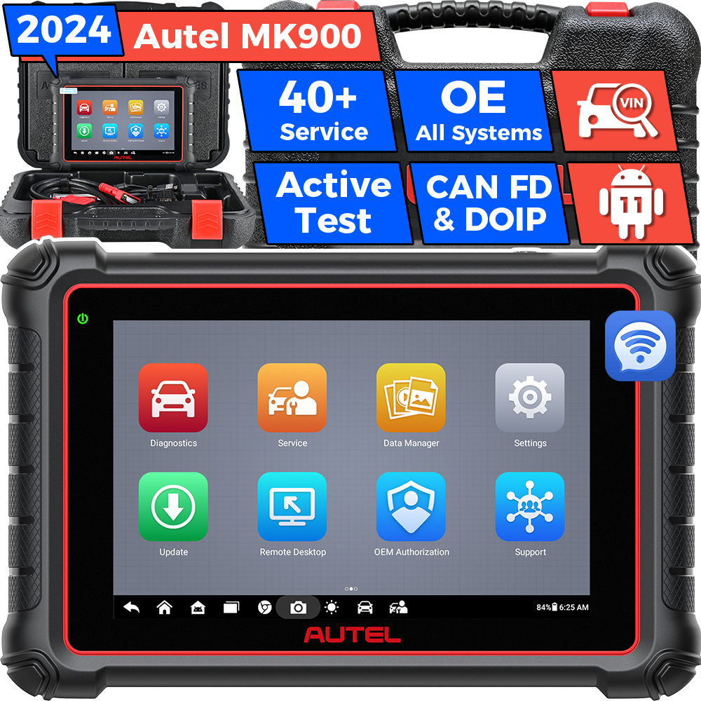 Autel MaxiCOM MK900 Car Diagnostic Scan Tool All System Diagnose, 40+ Service, Active Tests, FCA Autoauth & SGW,