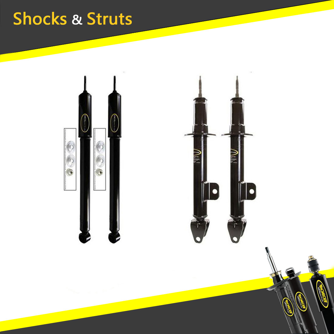 Monroe 4 Monroe Front Rear Shocks Struts Replacement For 06 09 Chrysler 300 Rwd Monroe 4 Monroe Front Rear Shocks Struts Replacement For 06 09 Chrysler 300 Rwd