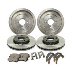 Replacement Brake Rotors Sears Centric Parts Front Rear Brake Rotor Ceramic Pad Drum Shoe 6pcs For 2005 Chevy Silverado 1500
