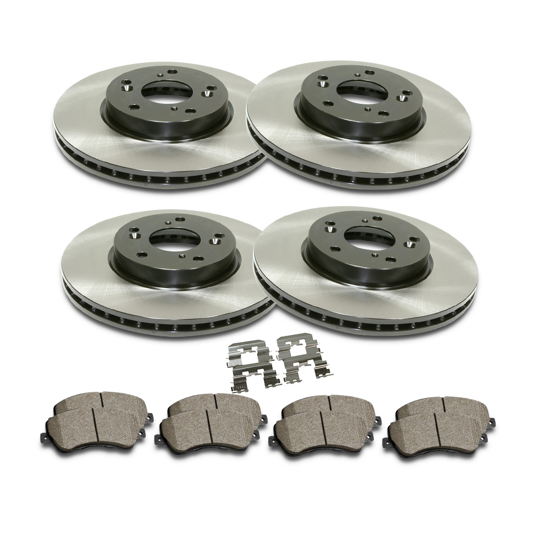 Centric Parts Front&Rear Premium Brake Rotor Ceramic Pad 6PCS For 2010-2014 Toyota FJ Cruiser