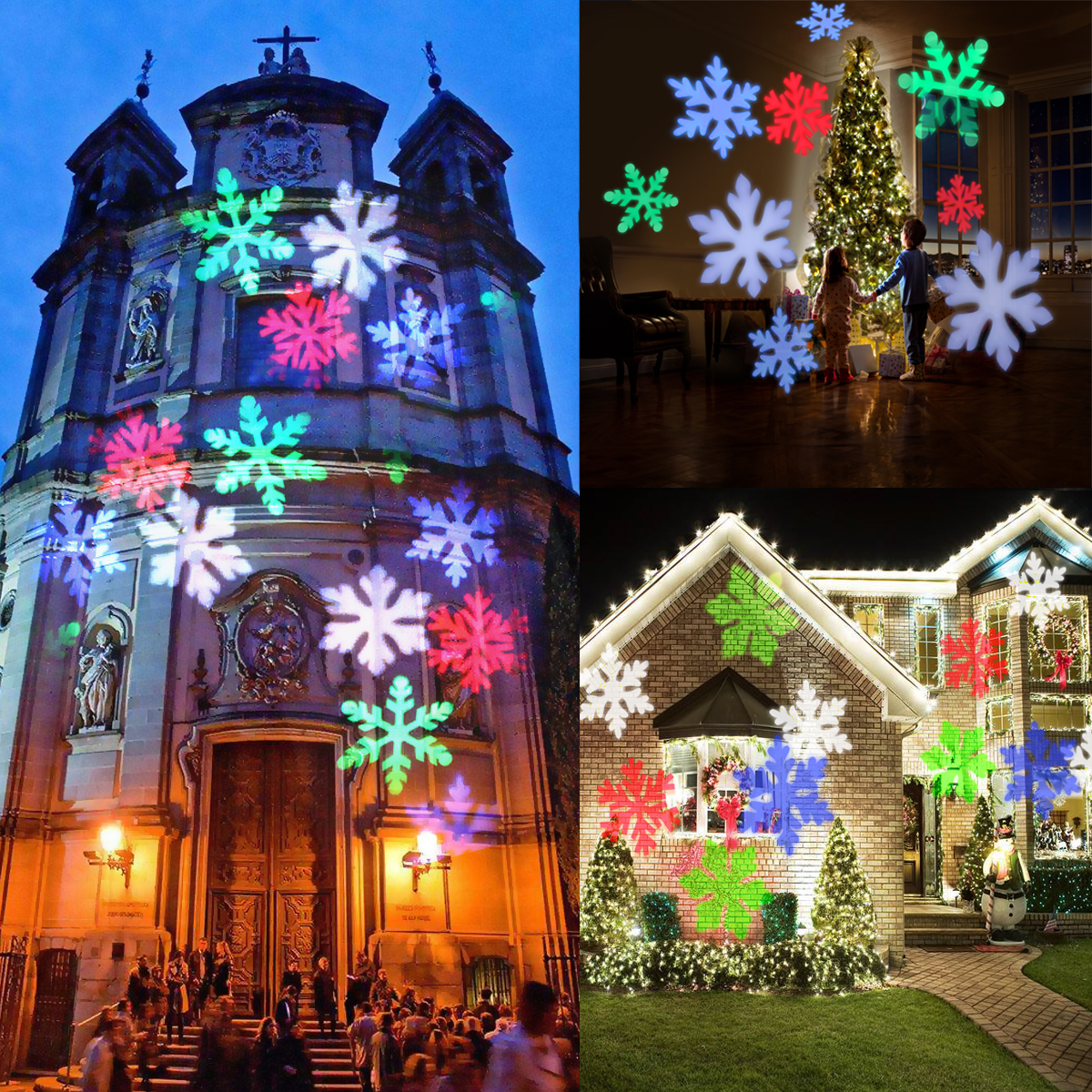uscoco led christmas projector light rotating multi color snowflakes led landscape lamp indoor outdoor waterproof lighting for hallowe - Led Christmas Projector uscoco led christmas projector light rotating multi color snowflakes led landscape lamp indoor outdoor waterproof lighting for hallowe - Led Christmas Projector