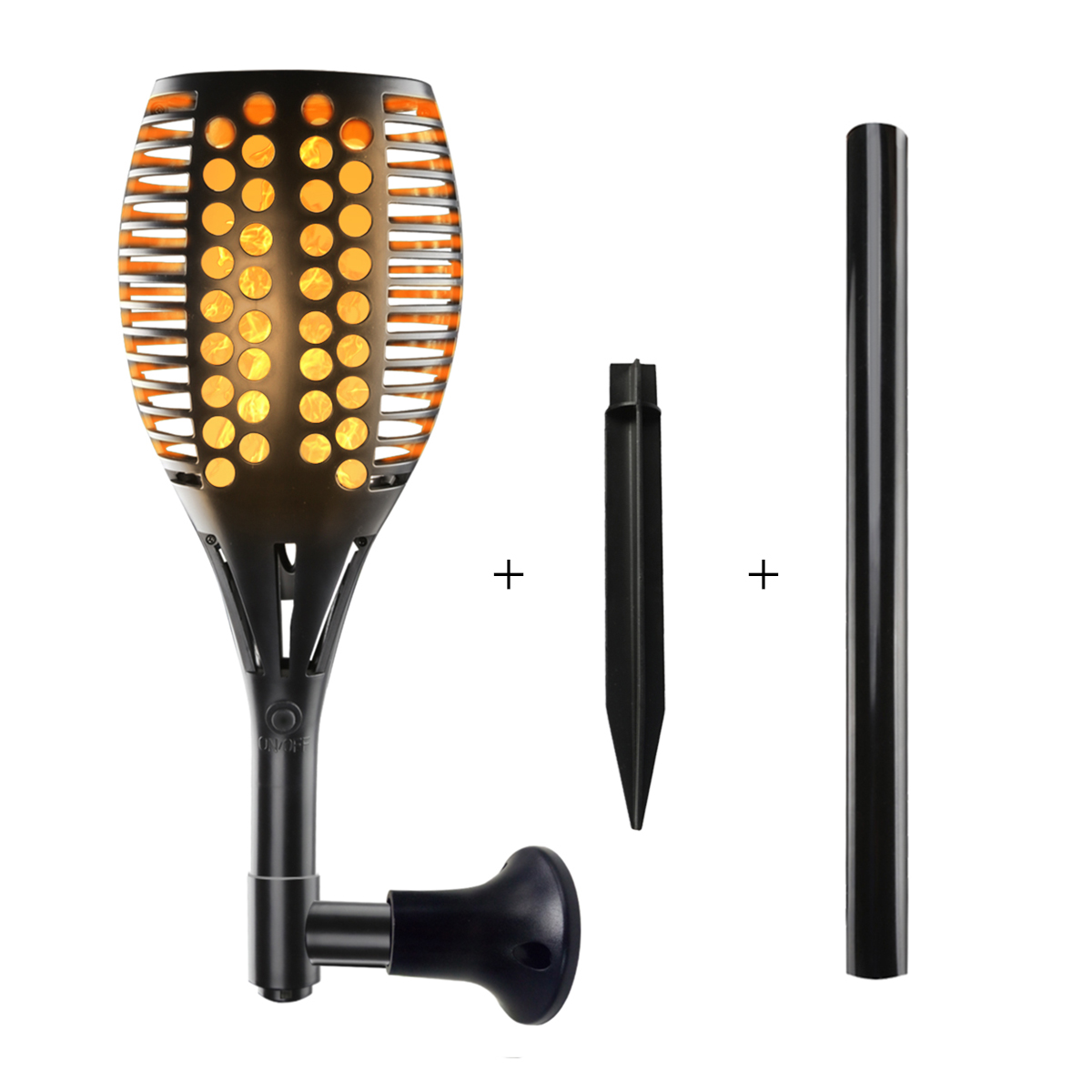 Tiki Torches Uscoco Outdoor Solar Light In Paio Led Ed Torch Dancing Flame Tiki