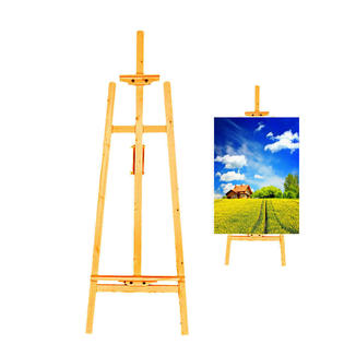 Winado Portable Tripod Painting Easel Stand Floor Display Exhibition Holder For Artist Sketching Wedding Studio Wood Color