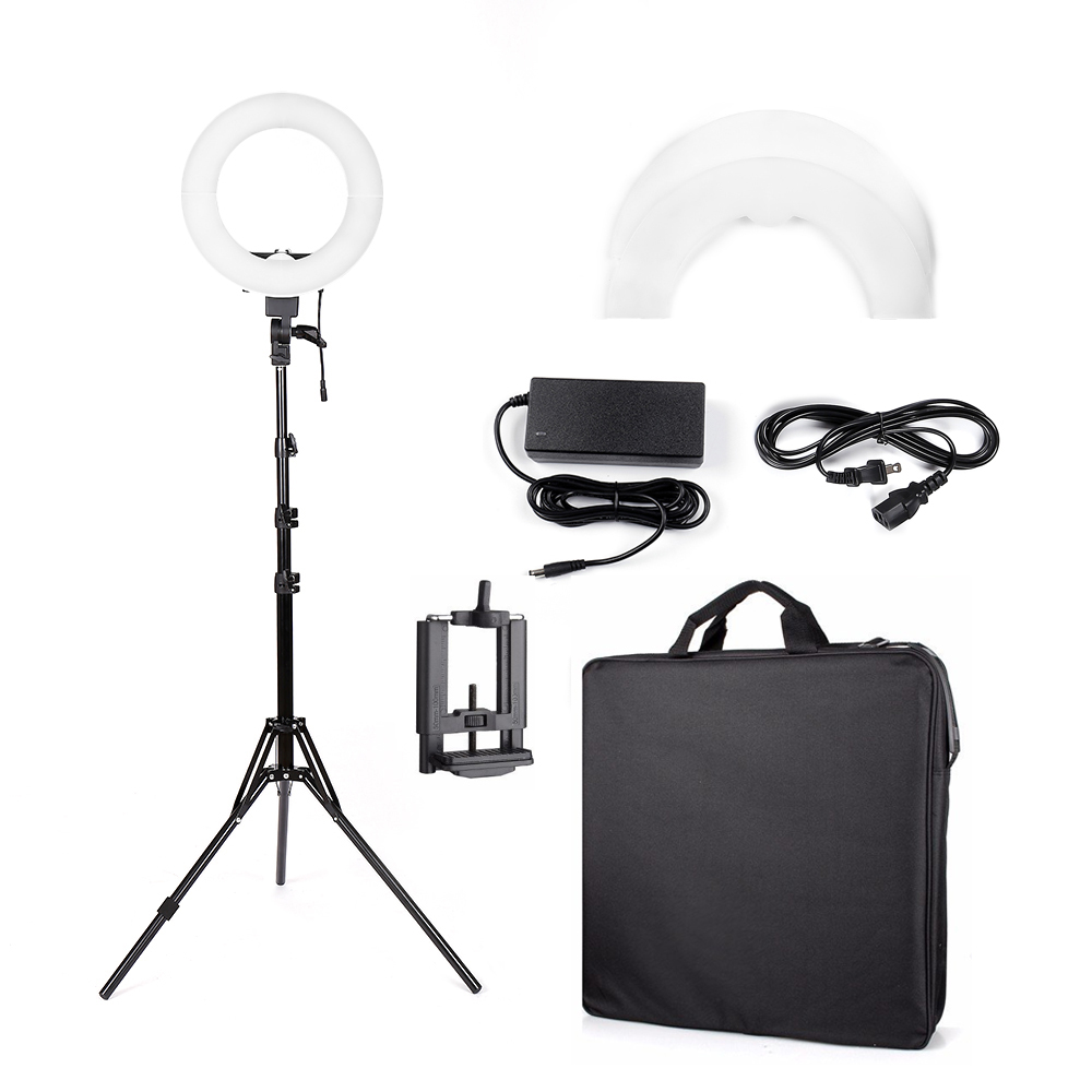 Winado 180pcs LED Ring Light Dimmable 5500K Lighting Video Continuous Light Stand Kit