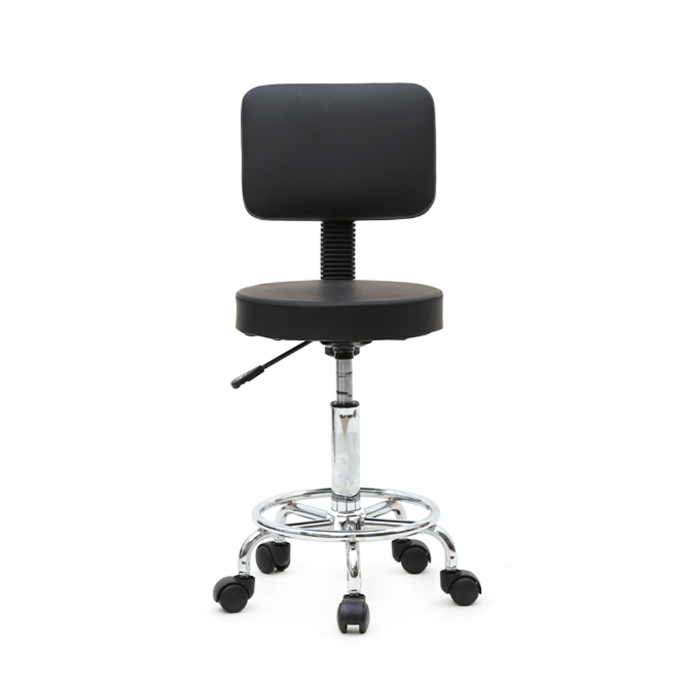 Winado Stool Chair Rolling Adjustable Swivel Office Desk Chair With Back And Wheels In Black