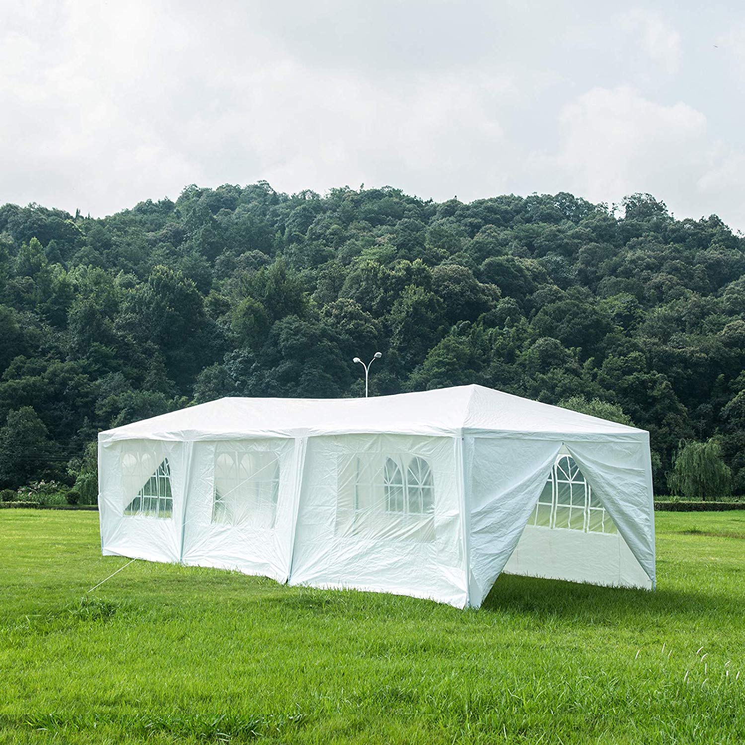 Winado Canopy Party Wedding Tent Outdoor Camping Gazebo Canopy with 8 Sidewalls Easy Set Gazebo BBQ Pavilion Canopy (10' X 30')