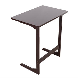 Winado L Shaped Bamboo Snack Table Sofa Couch Coffee End Modern Furniture 60x40x65cm Coffee