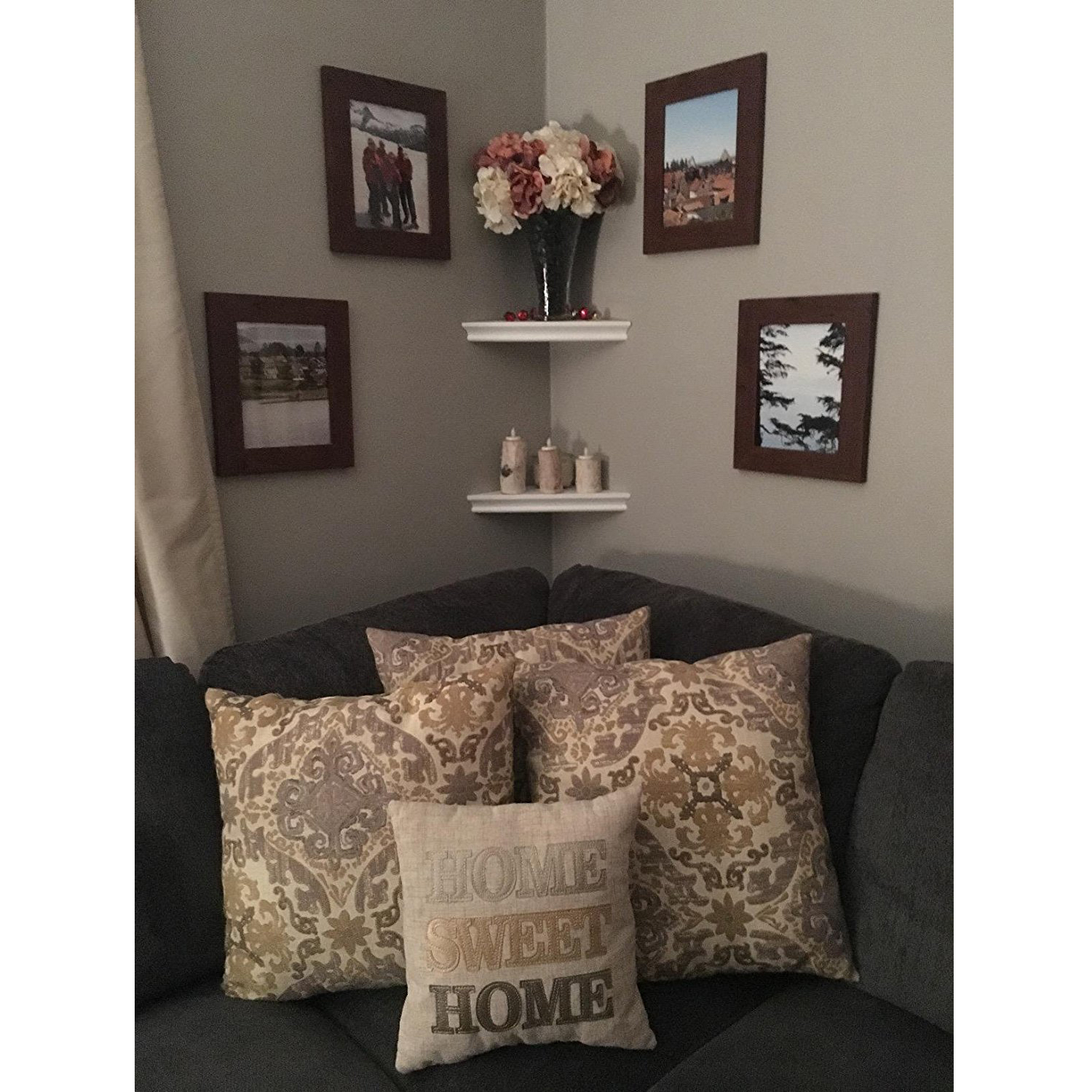 Winado 2 Set Corner Wall Shelf Display Home Office Dorm Decor