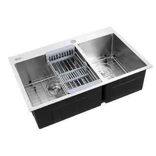 Winado Topmount 33 Inch Double Bowl 16 Gauge Stainless Steel