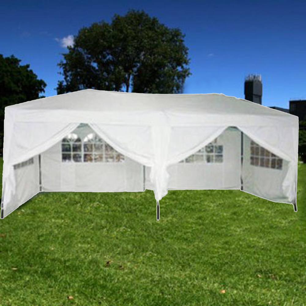 Winado 10' x 20' Pop-up Canopy Tent Instant Practical Waterproof Folding Tent w/6 with Carry Bag White