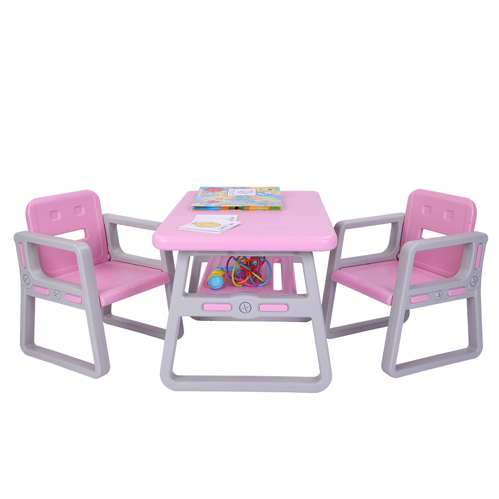 Winado Kids Table Chairs Set Children Furniture Kids Plastic Table And Chair Set Learning Studying Desk Bedroom Playroom Furniture