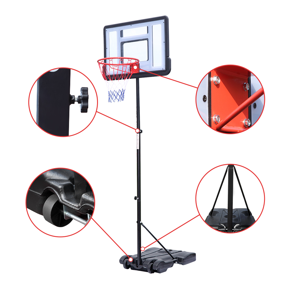 Winado Kids Portable Basketball Hoop Goal Removable Basketball Stand With 2 Wheels 5 2 6 9ft Adjustable Height For Boys Girls Playing