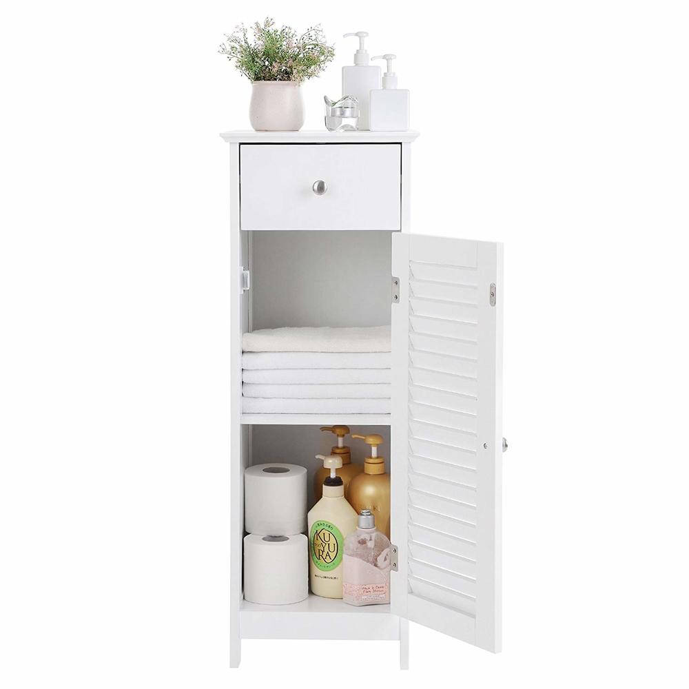 Winado Cabinet Bedroom Storage Floor  Bathroom Organizer Towel Shelves white
