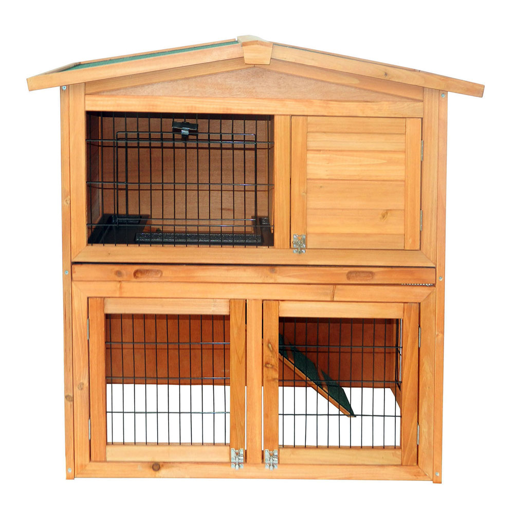 Winado 40" A-Frame Wood Wooden Rabbit Hutch Small Animal House Pet Cage Chicken Coop