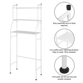 Winado 3 Tier Bathroom Shelf E Saver Over The Toilet White 3 Tier Bathroom Shelf E Saver Over