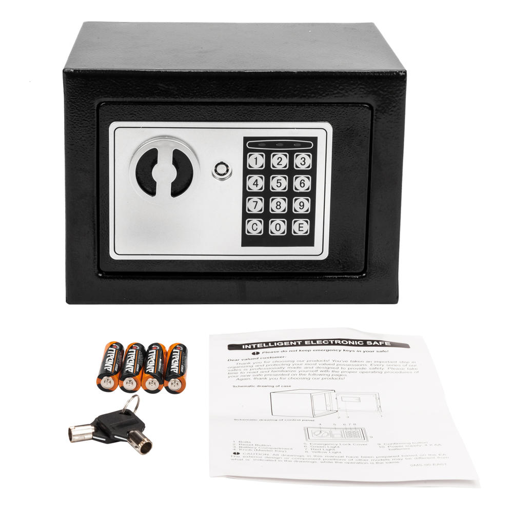 Winado Durable Digital Electronic Safe Box Keypad Lock Home Office Hotel Safety Black